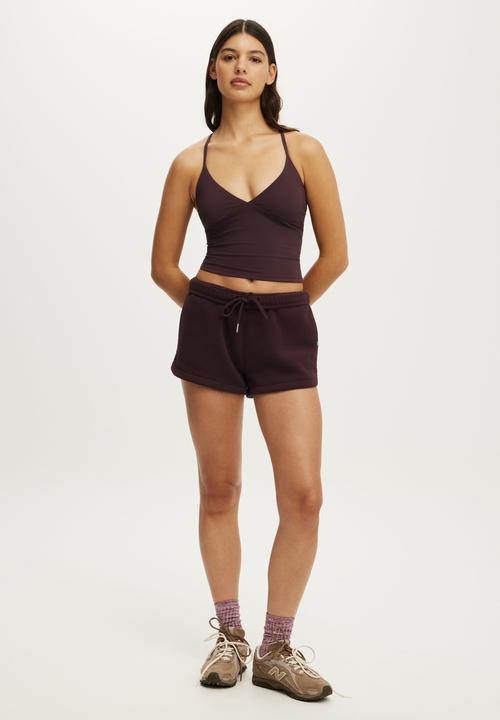 Cotton On - Plush Classic Mini Short - Italian Plum