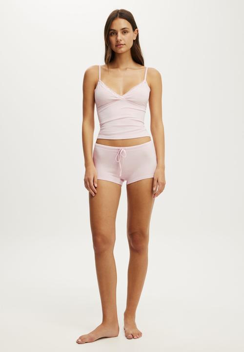 Cotton On - Dreamy soft tie micro short - pink kiss