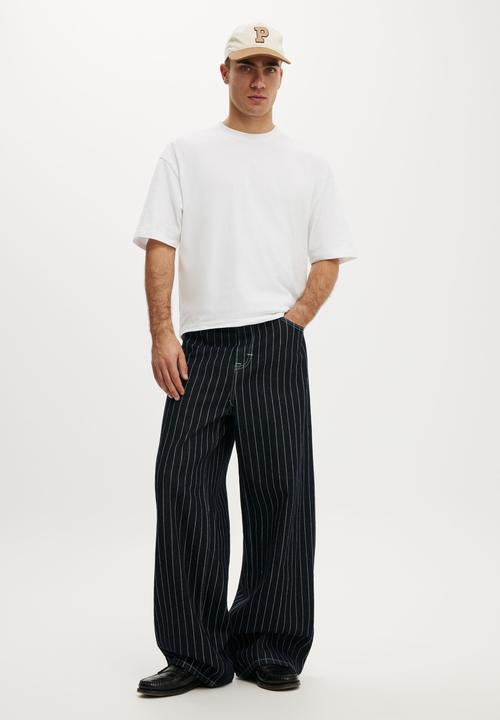 Cotton On - Super Baggy Jean - Pinstripe Blue 