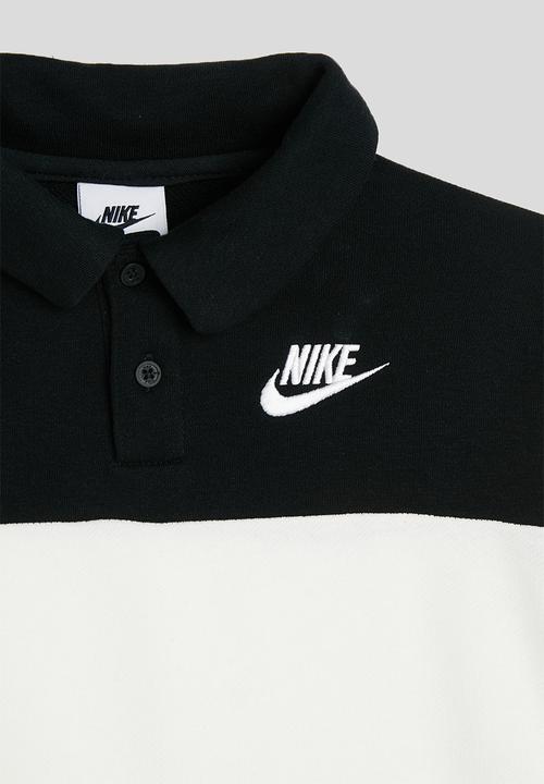 Nike - Nkn Club Ft Lbr Ls Rugby Polo - Black