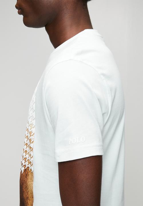 POLO - Printed Houndstooth Short Sleeve Tee - White