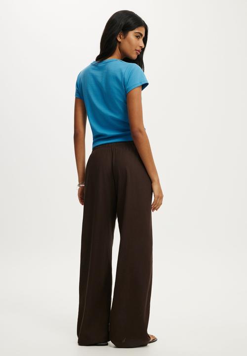 Cotton On - Haven Wide Leg Pant - Dark Oak