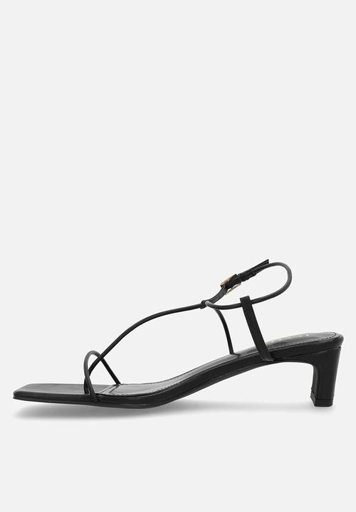 Raid London - Adalyra open toe square heel ankle strap - black 