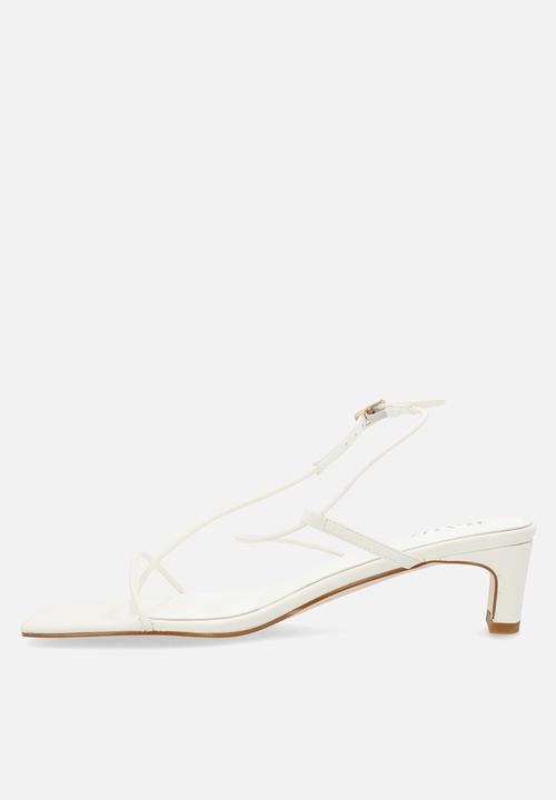 Raid London - Adalyra open toe square heel ankle strap - white 