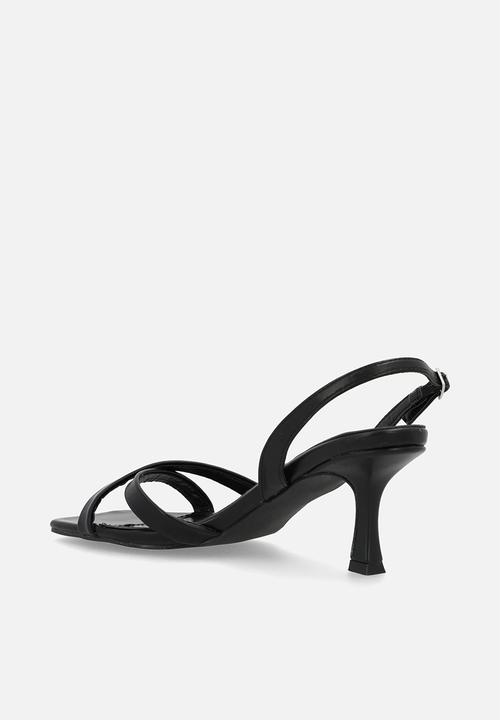 Raid London - Enslee open toe stiletto heel slingback - black 