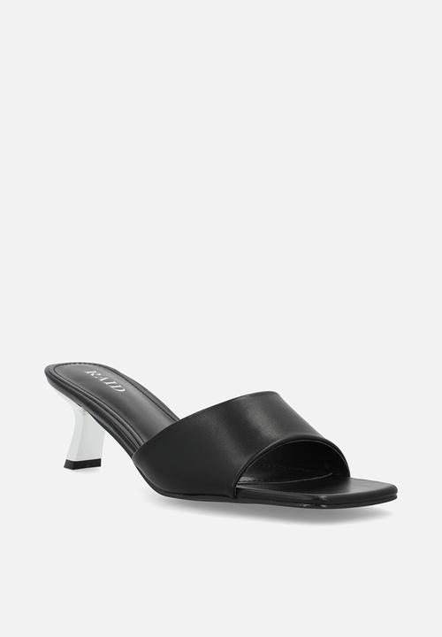 Raid London - Lisha open toe stiletto heel mule - black 