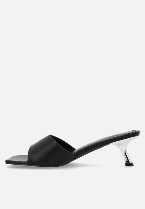 Raid London - Lisha open toe stiletto heel mule - black 