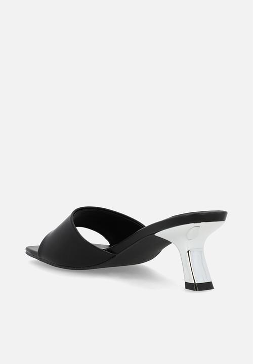 Raid London - Lisha open toe stiletto heel mule - black 