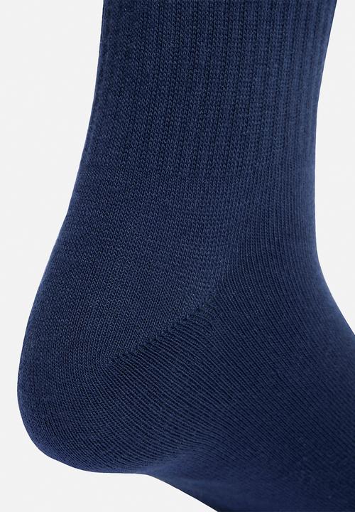 adidas Originals - Football Embroidered Crew Socks (2 pk) - White/night indigo