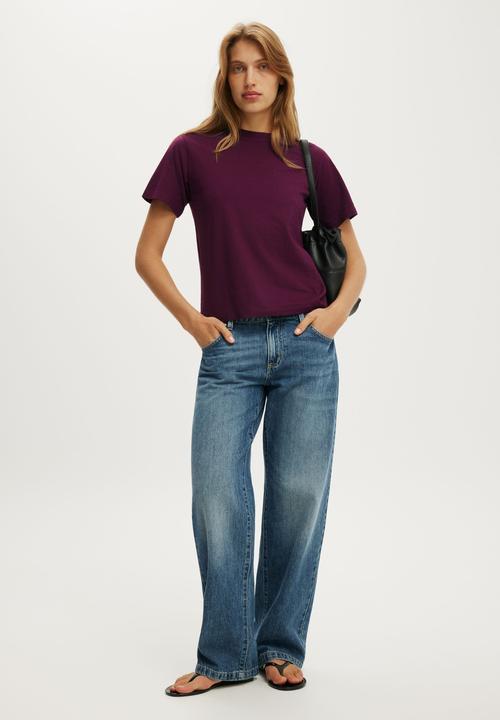 Cotton On - Easy tee - blackberry belle