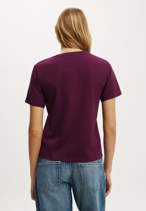 Cotton On - Easy tee - blackberry belle
