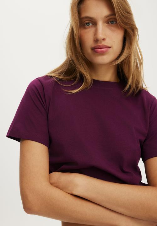 Cotton On - Easy tee - blackberry belle