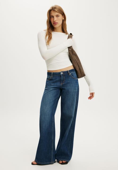 Cotton On - Sheer Layer Crew Long Sleeve - Vintage White