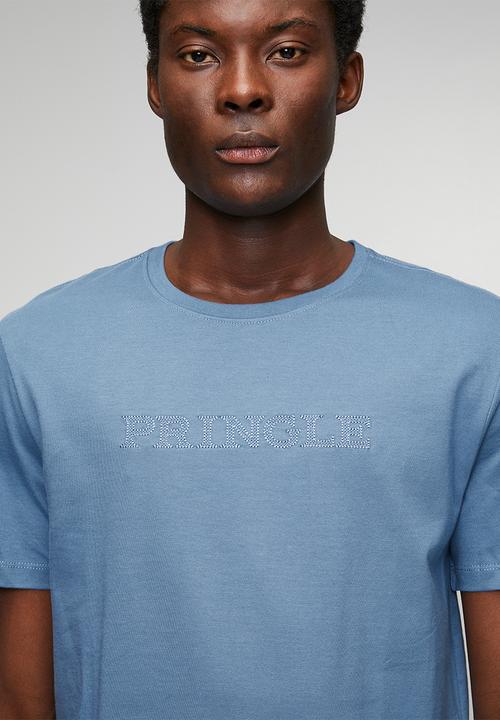 Pringle of Scotland - Roger Embroidery Tee - Blue