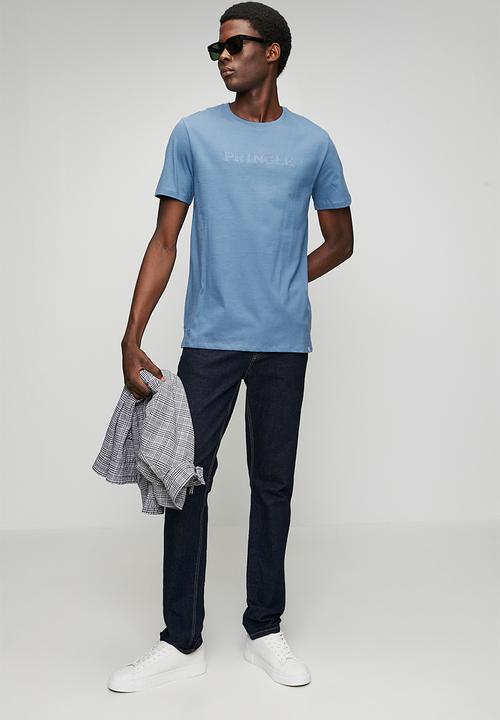 Pringle of Scotland - Roger Embroidery Tee - Blue