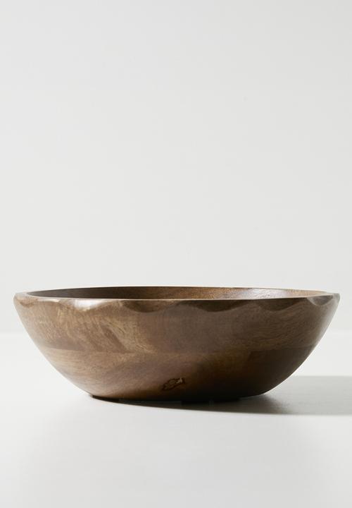 Sixth Floor - Wooden Ripple Salad Bowl - Natural