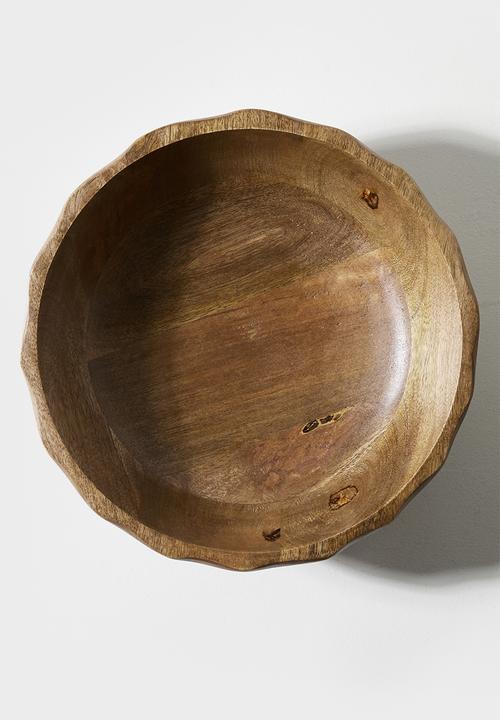 Sixth Floor - Wooden Ripple Salad Bowl - Natural