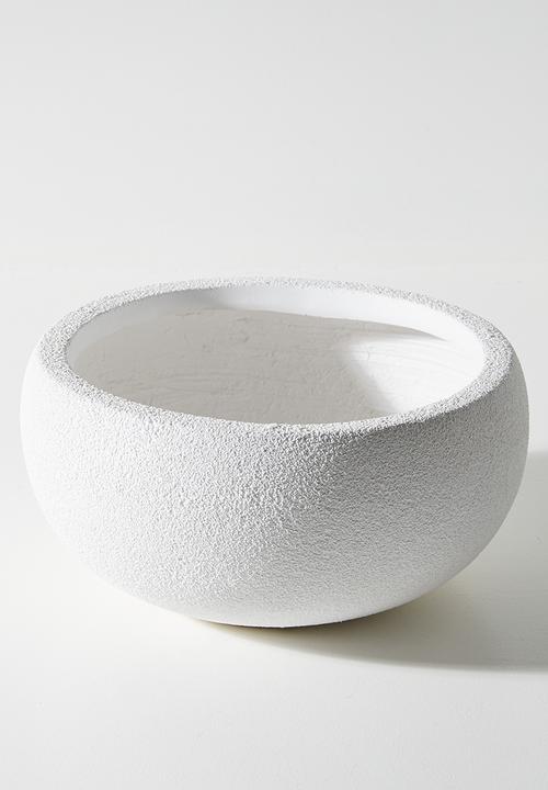 Sixth Floor - Ikebana Indoor/Outdoor Fibreclay Planter - White