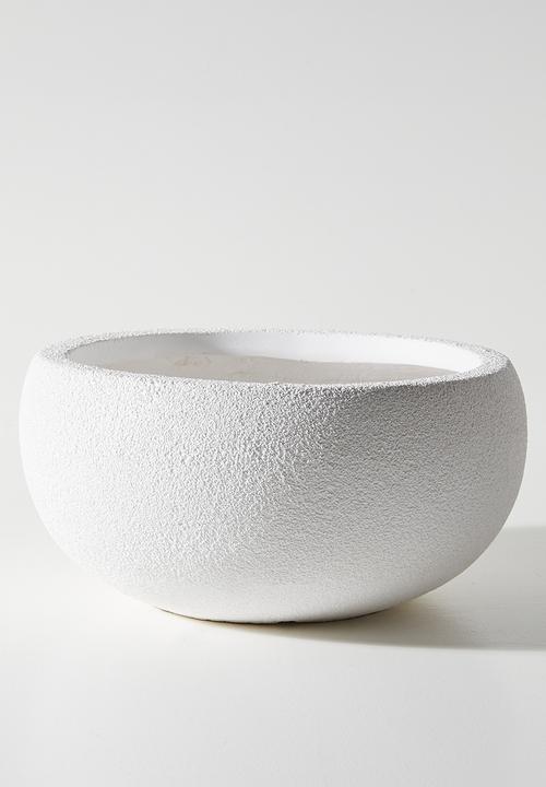 Sixth Floor - Ikebana Indoor/Outdoor Fibreclay Planter - White