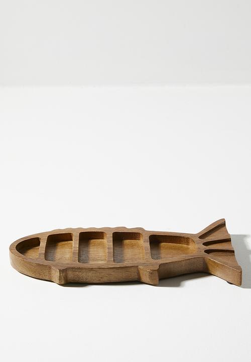Sixth Floor - Wooden Fish Serving Tray Natural