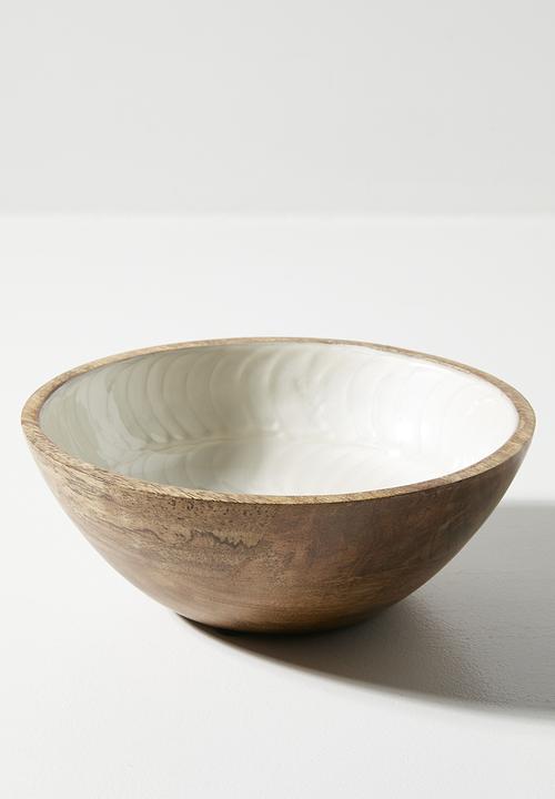 Resin Inlay Serving bowl - Natural