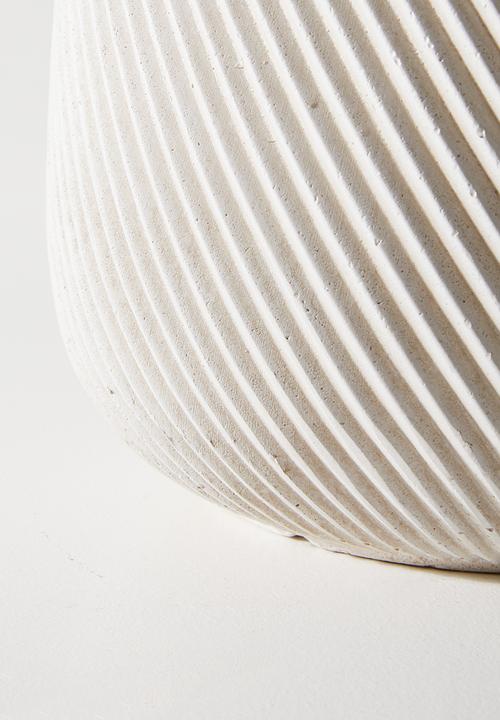 Sixth Floor - Diag Outdoor/Indoor Fiberclay planter - Natural