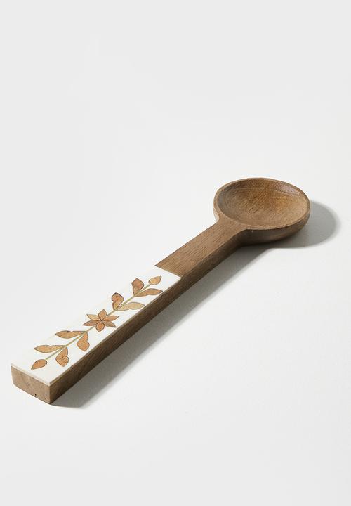 Sixth Floor - Wooden Inlay salad servers