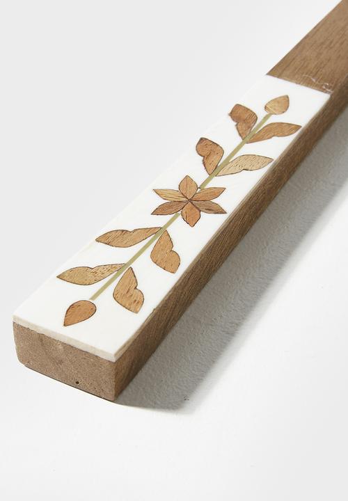 Sixth Floor - Wooden Inlay salad servers