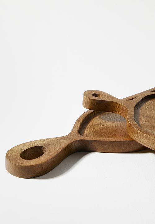 Sixth Floor - Organic Wooden Platters Set 2 Natural