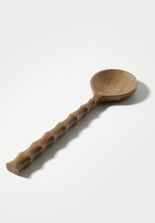 Sixth Floor - Wooden Ribbed  Salad Servers