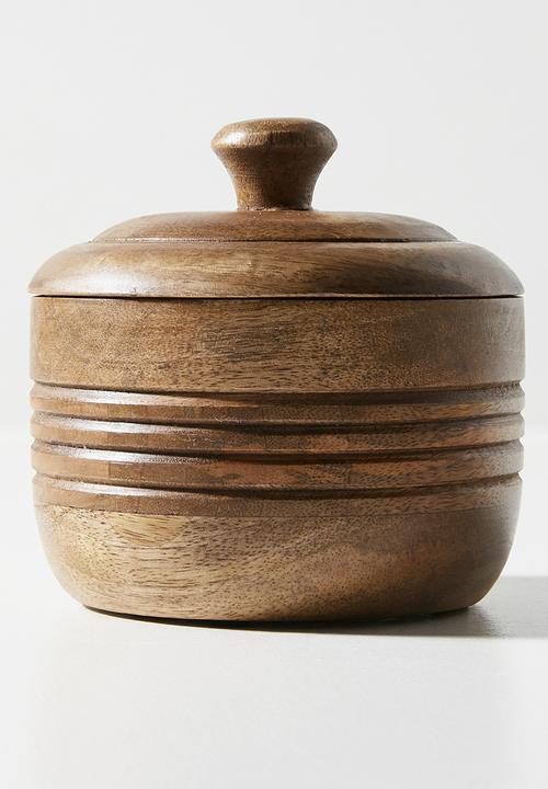 Sixth Floor - Wooden Storage Jar Natural
