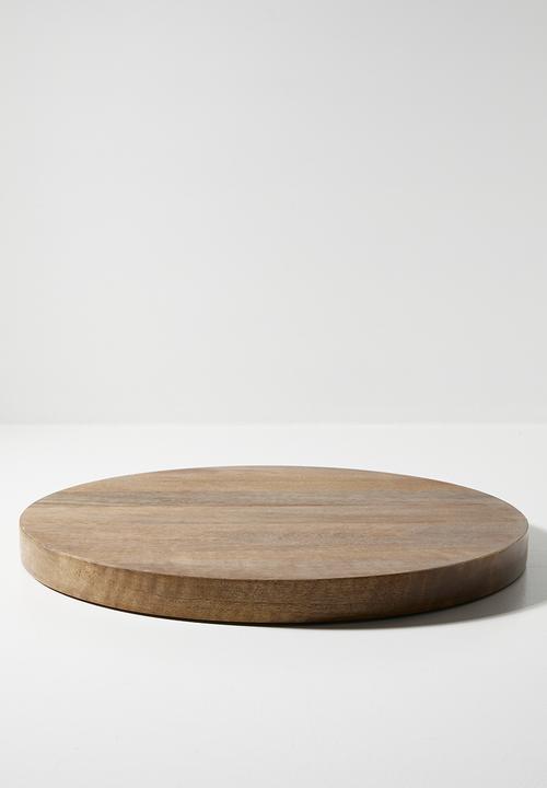 Round Wooden Butchers Block Natural