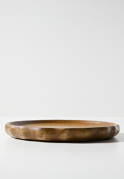 Sixth Floor - Wooden Ripple Serving Tray Natural