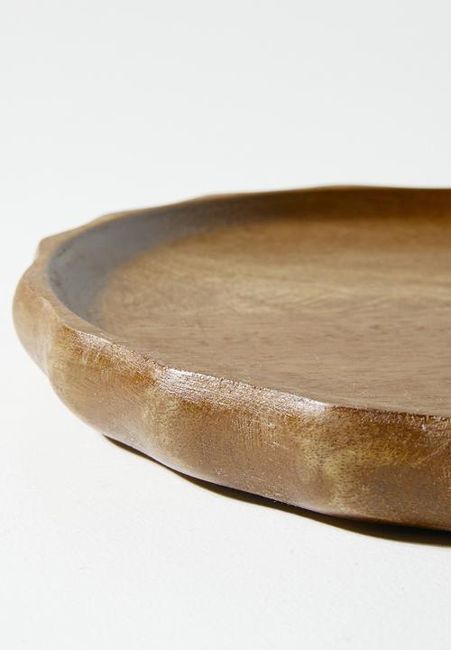 Sixth Floor - Wooden Ripple Serving Tray Natural