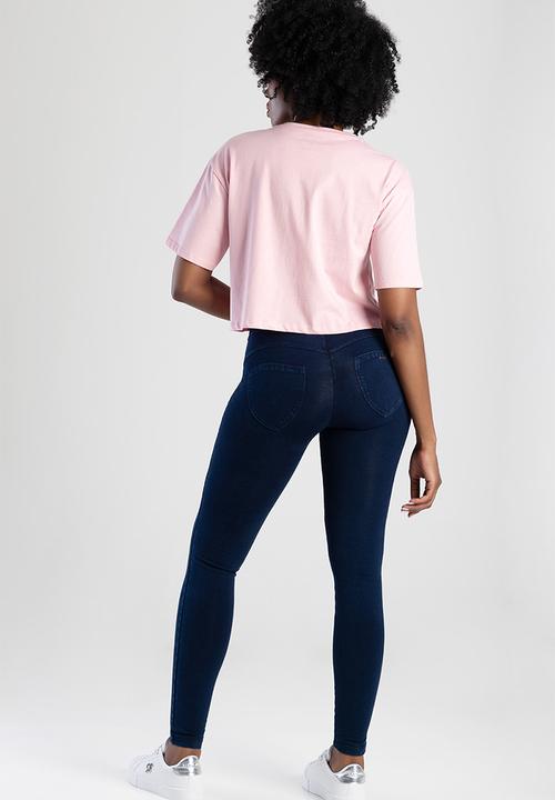 SISSY BOY - Peaches sculpt knit shaper jeggings - blue