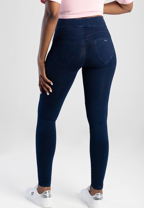 SISSY BOY - Peaches sculpt knit shaper jeggings - blue
