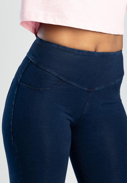 SISSY BOY - Peaches sculpt knit shaper jeggings - blue