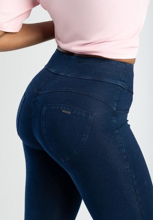 SISSY BOY - Peaches sculpt knit shaper jeggings - blue