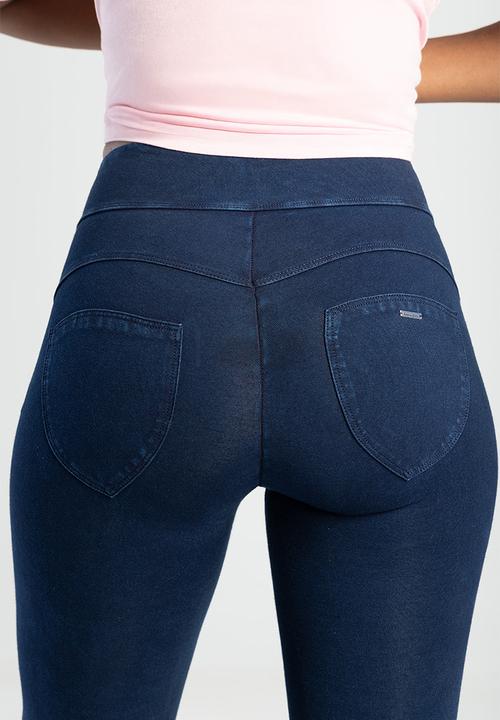 SISSY BOY - Peaches sculpt knit shaper jeggings - blue