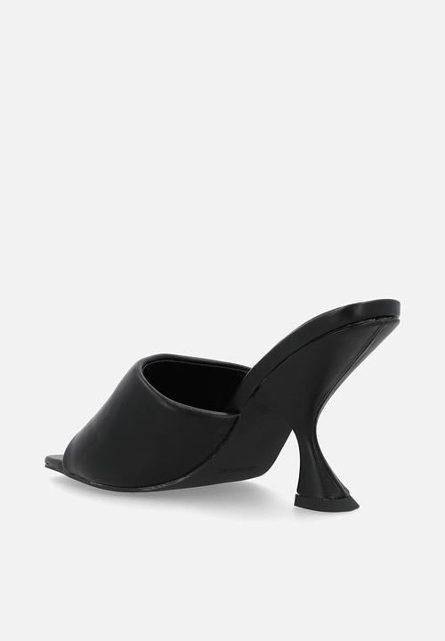 Raid London - Audio open toe comma heel mule - black 