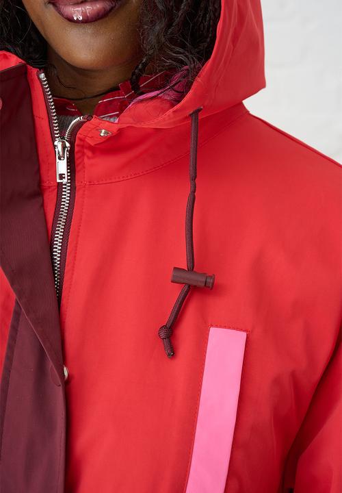 Me&B - Colourblock Raincoat - Red/Pink