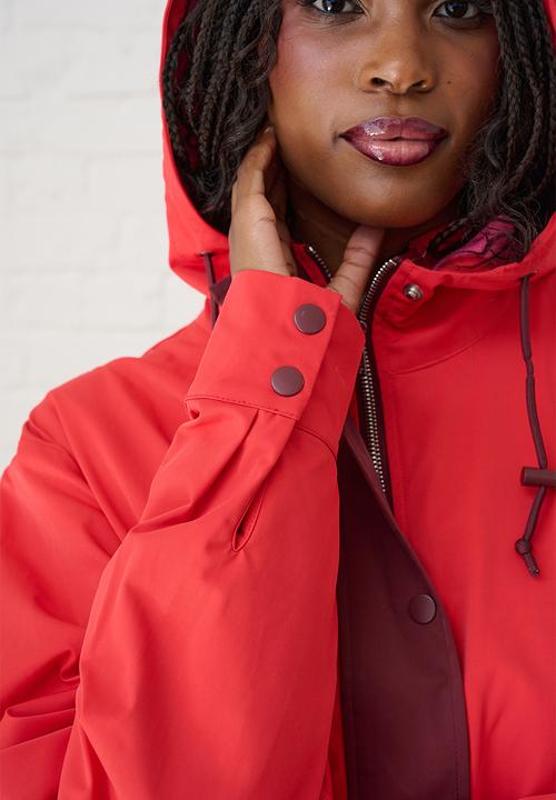 Me&B - Colourblock Raincoat - Red/Pink