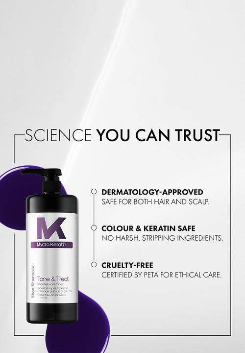 Mycro Keratin - Tone and Treat Silver Shampoo 1L