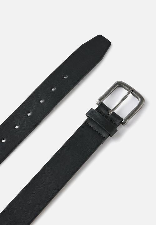 Cotton On - Buckle Belt - Black/Burnished Silver