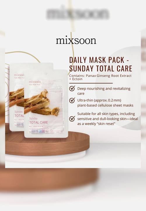 MIXSOON - Daily Sheet Mask Sunday - Total Care