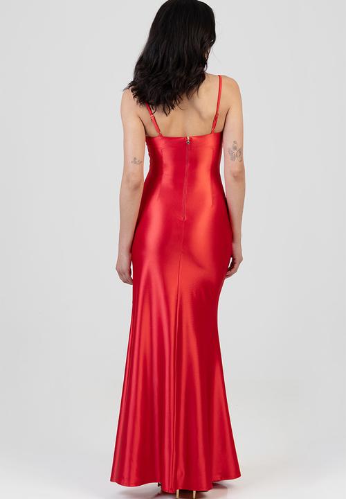 SISSY BOY - Free Fall: Maxi Dress With Corset Details And Pleats - Red