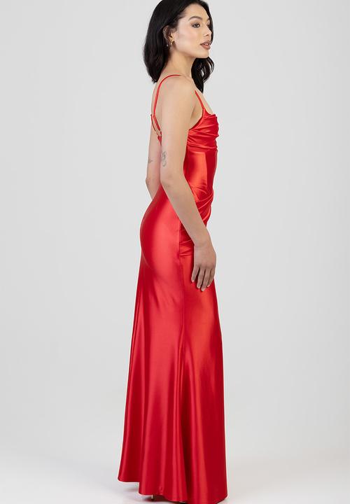 SISSY BOY - Free Fall: Maxi Dress With Corset Details And Pleats - Red