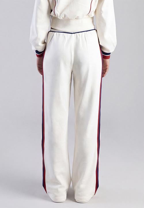 SISSY BOY - Off Your Game Wide Leg Track Pants With A Branded Elastic Waistband - Cream