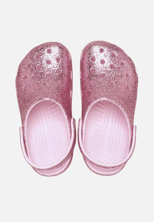 Crocs - Classic chunky glitter clog k - pink milk