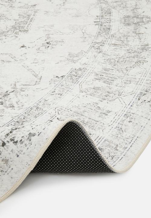 Sixth Floor - Odin Distressed Antique Round Rug - Grey